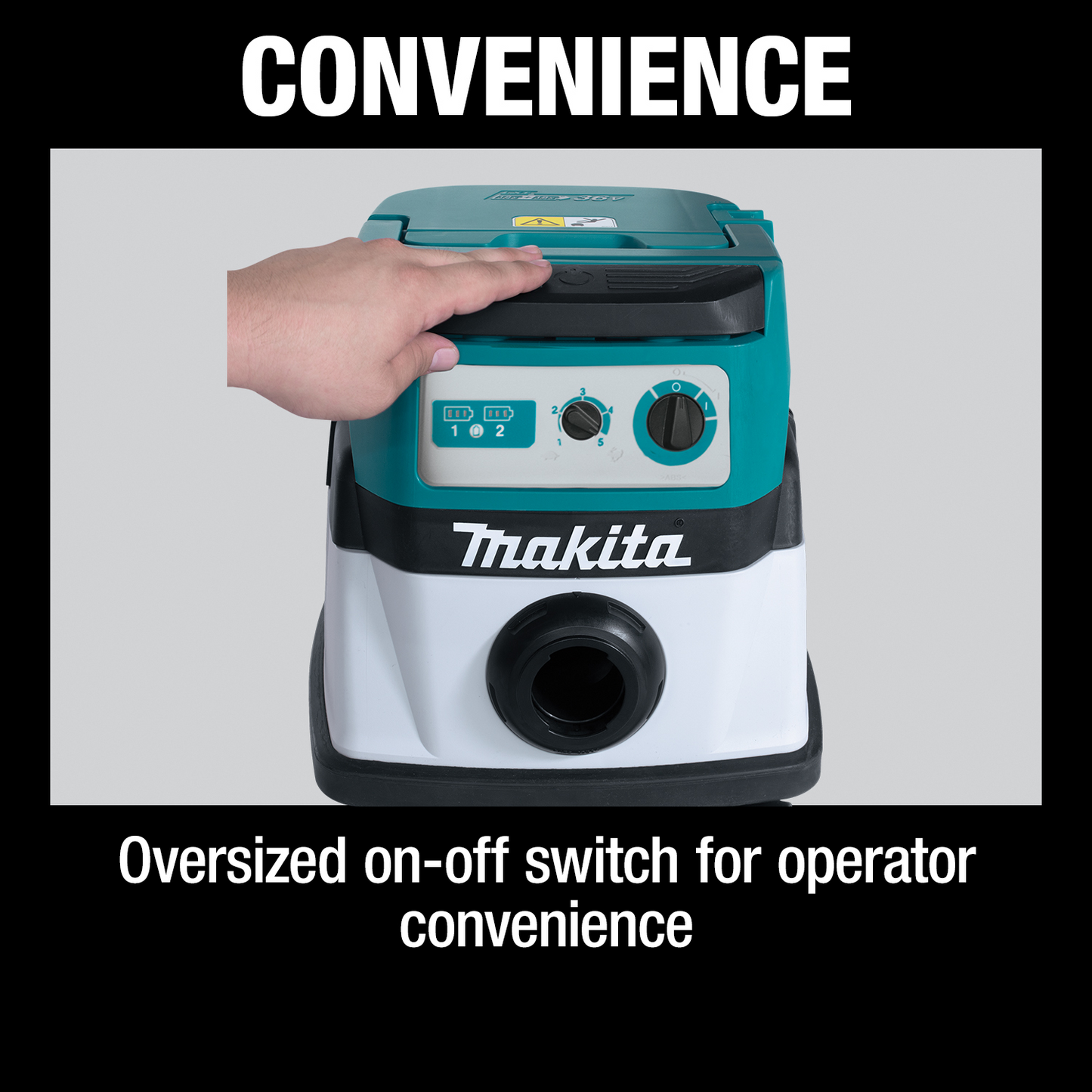 Makita XCV20Z 36V (18V X2) LXT® Brushless 2.1 Gallon Wet/Dry Dust Extractor/Vacuum, Tool Only