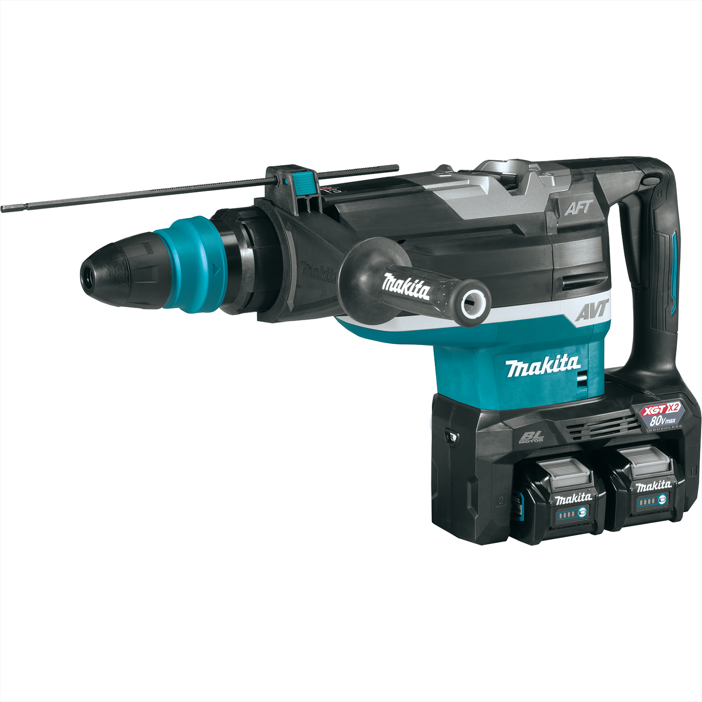 Makita GRH06PM 80V max (40V max X2) XGT® Brushless 2" SDS‘MAX AVT® Rotary Hammer Kit, AFT®, AWS® Capable (4.0Ah)