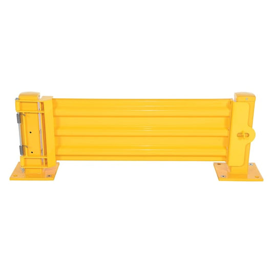 Vestil GR-F3R-GBS-4-YL Steel Hinged Guard Rail 41.875 In. Length 3 Ribbed Gate Yellow