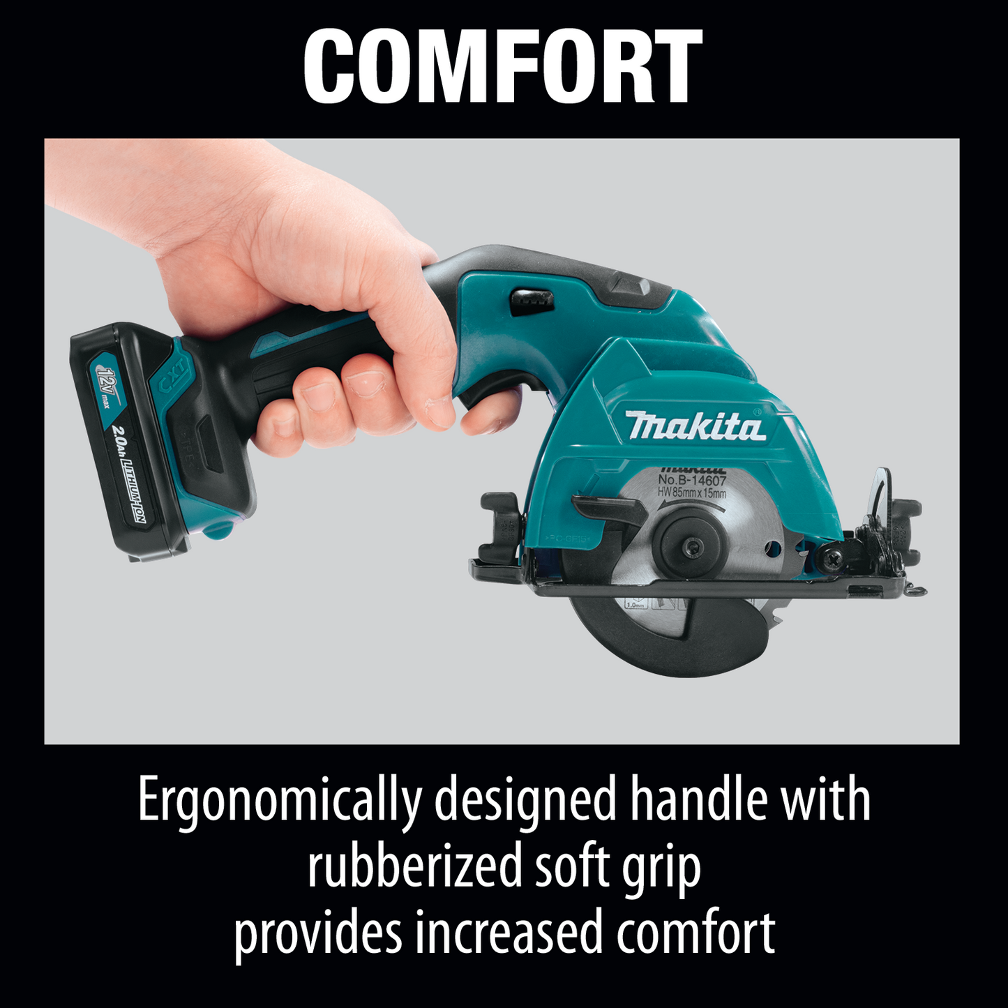 Makita SH02R1 12V max CXT® Lithium‘Ion Cordless 3‘3/8" Circular Saw Kit (2.0Ah)