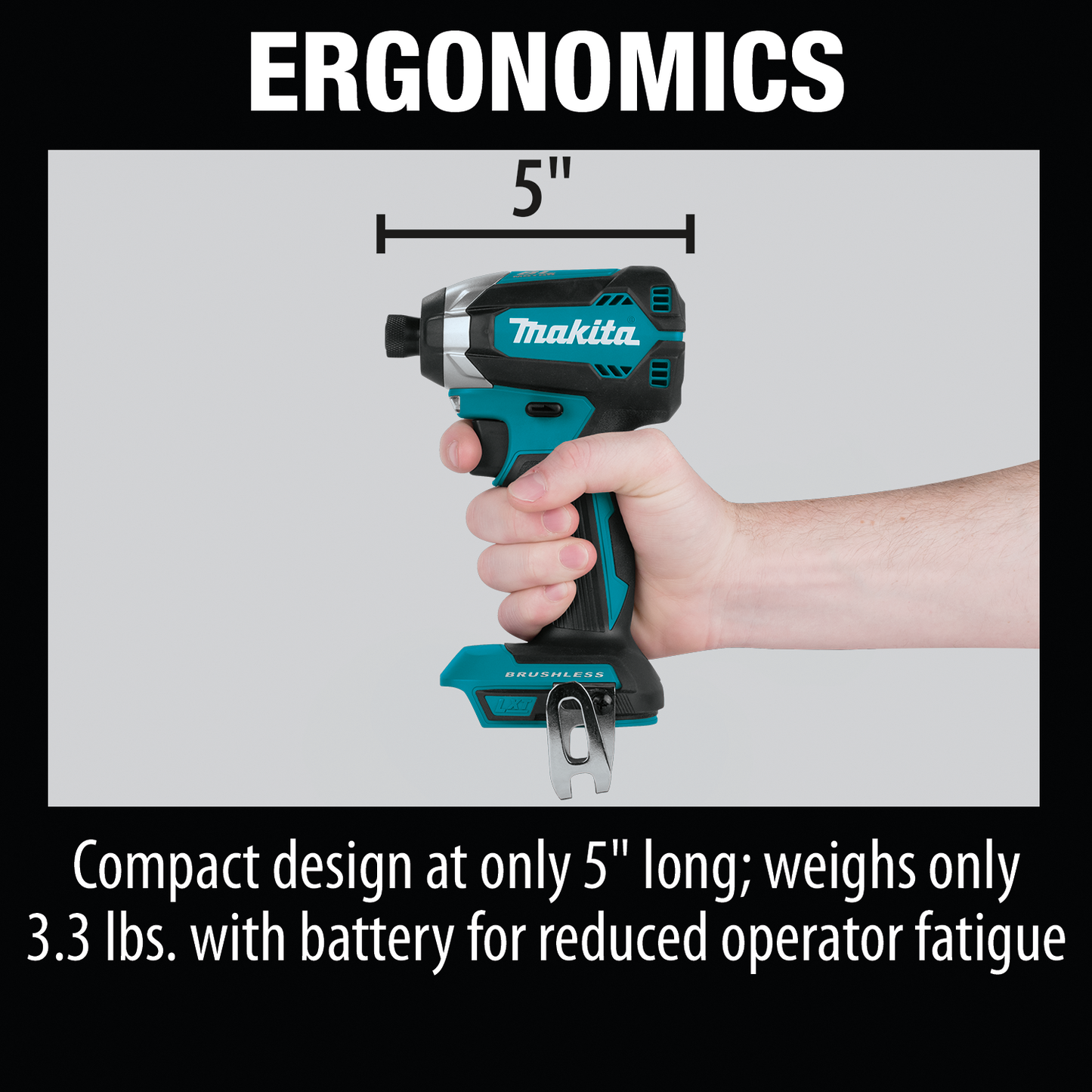 Makita XDT13Z 18V LXT® Lithium‘Ion Brushless Cordless Impact Driver, Tool Only