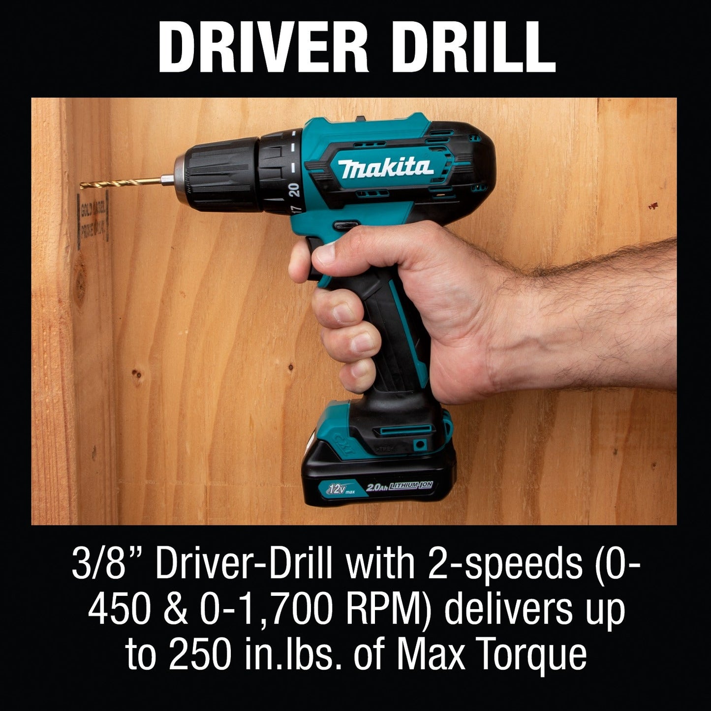 Makita CT232RX 12V max CXT® Lithium‘Ion Cordless 2‘Pc. Combo Kit (2.0Ah)