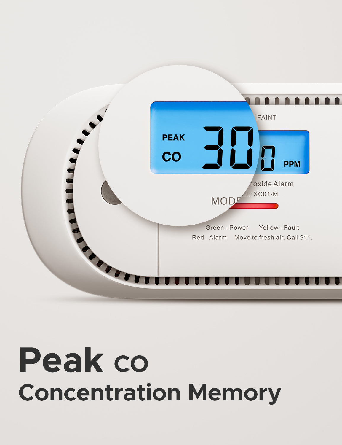 X-Sense XC01-M Interconnected Smart Carbon Monoxide Alarm - 1-Pack