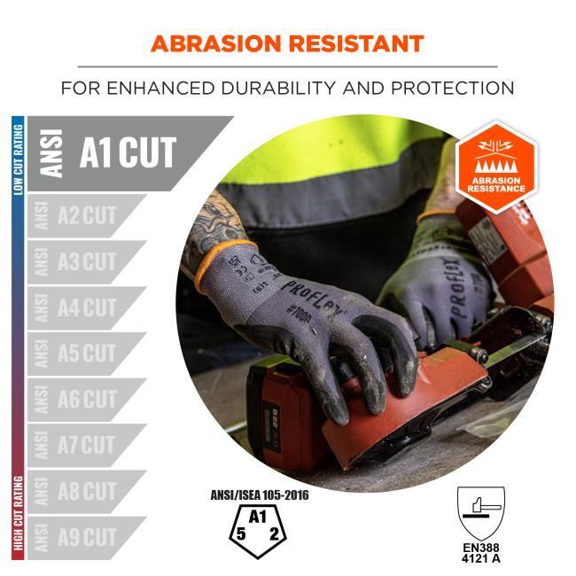 Ergodyne 10361 ProFlex 7000 Nitrile Coated Gloves  Microfoam Palm, 15g