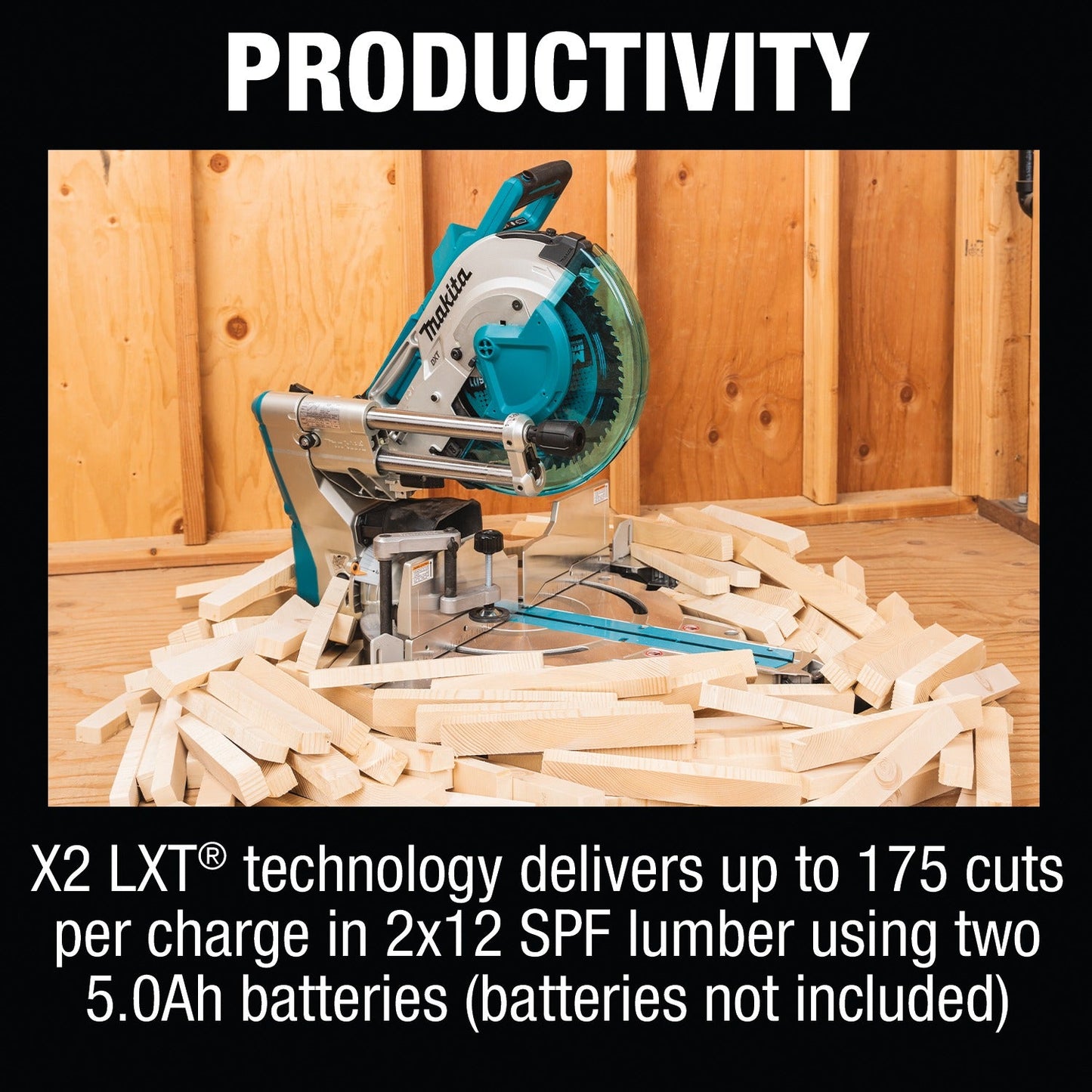 Makita XSL07Z 36V (18V X2) LXT® Brushless 12" Dual‘Bevel Sliding Compound Miter Saw with Laser, Tool Only