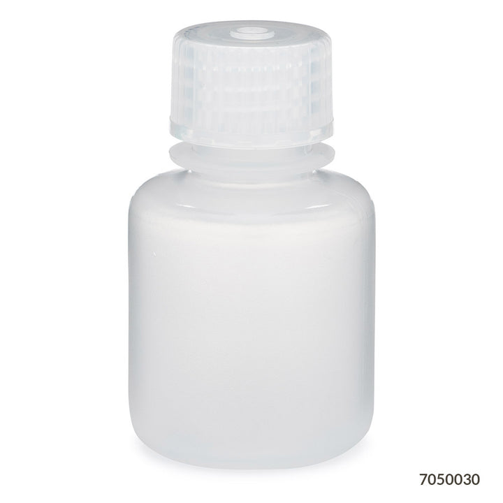 Globe Scientific 7050030 Bottle Narrow Mouth PP Bottle Attached PP Screw Cap 30mL 12/Pack