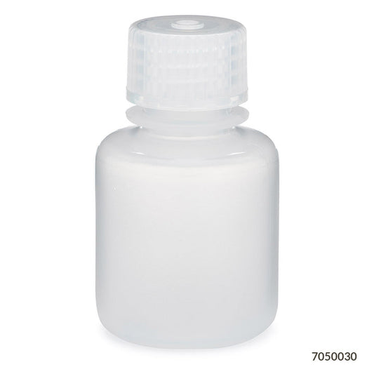 Globe Scientific 7050030 Bottle Narrow Mouth PP Bottle Attached PP Screw Cap 30mL 12/Pack