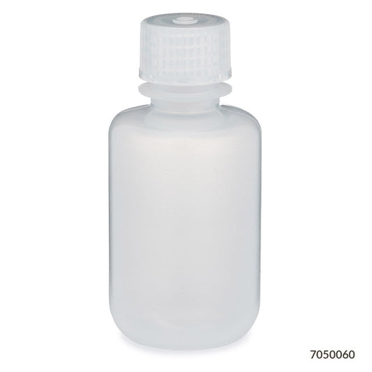 Globe Scientific 7050060 Bottle Narrow Mouth PP Bottle Attached PP Screw Cap 60mL 12/Pack