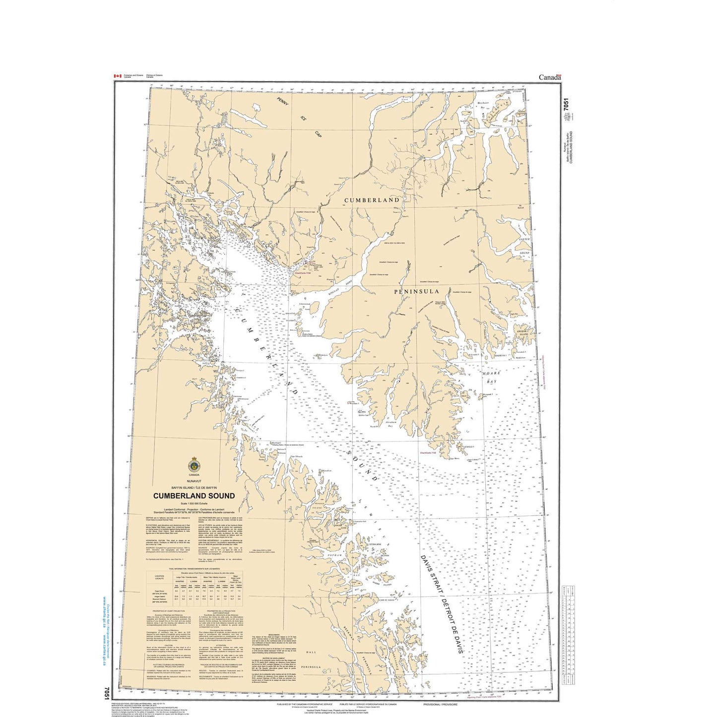 Paradise Clay CAN7051 CHS Chart Cumberland Sound