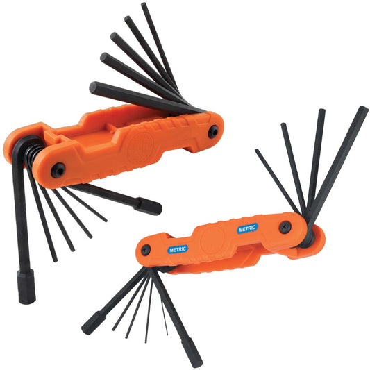 Klein Tools 70552 Pro Folding Hex Key Set, SAE and Metric