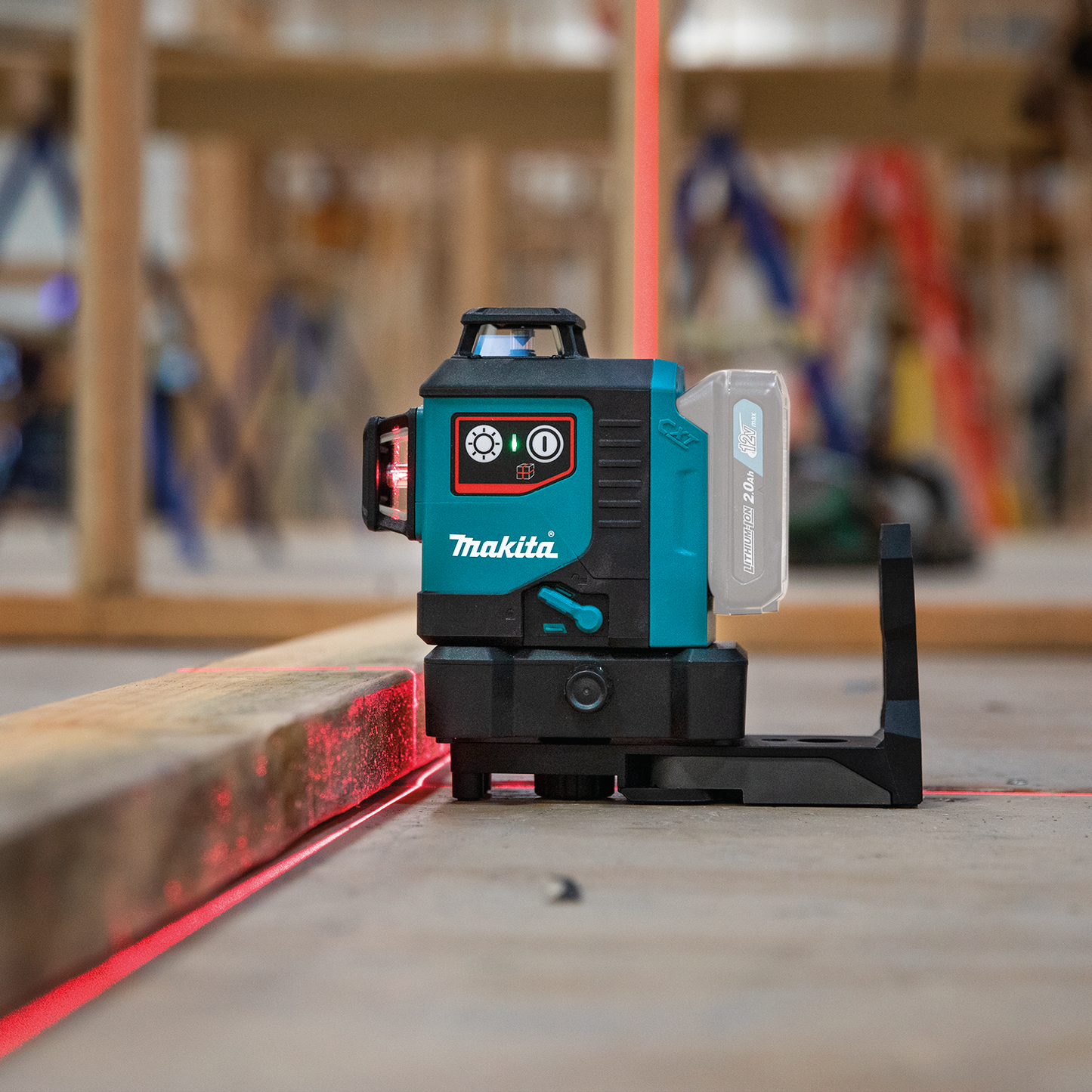 Makita SK700D 12V max CXT® Lithium‘Ion Cordless Self‘Leveling 360° 3‘Plane Red Laser, Tool Only