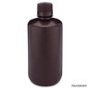 Globe Scientific 7061000AM Bottle Narrow Mouth HDPE Bottle Attached PP Screw Cap Amber 1000mL 6/Pack