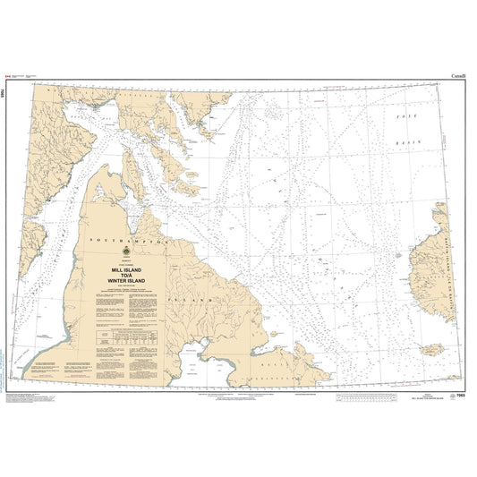 Paradise Clay CAN7065 CHS Chart Mill Island to Winter Island