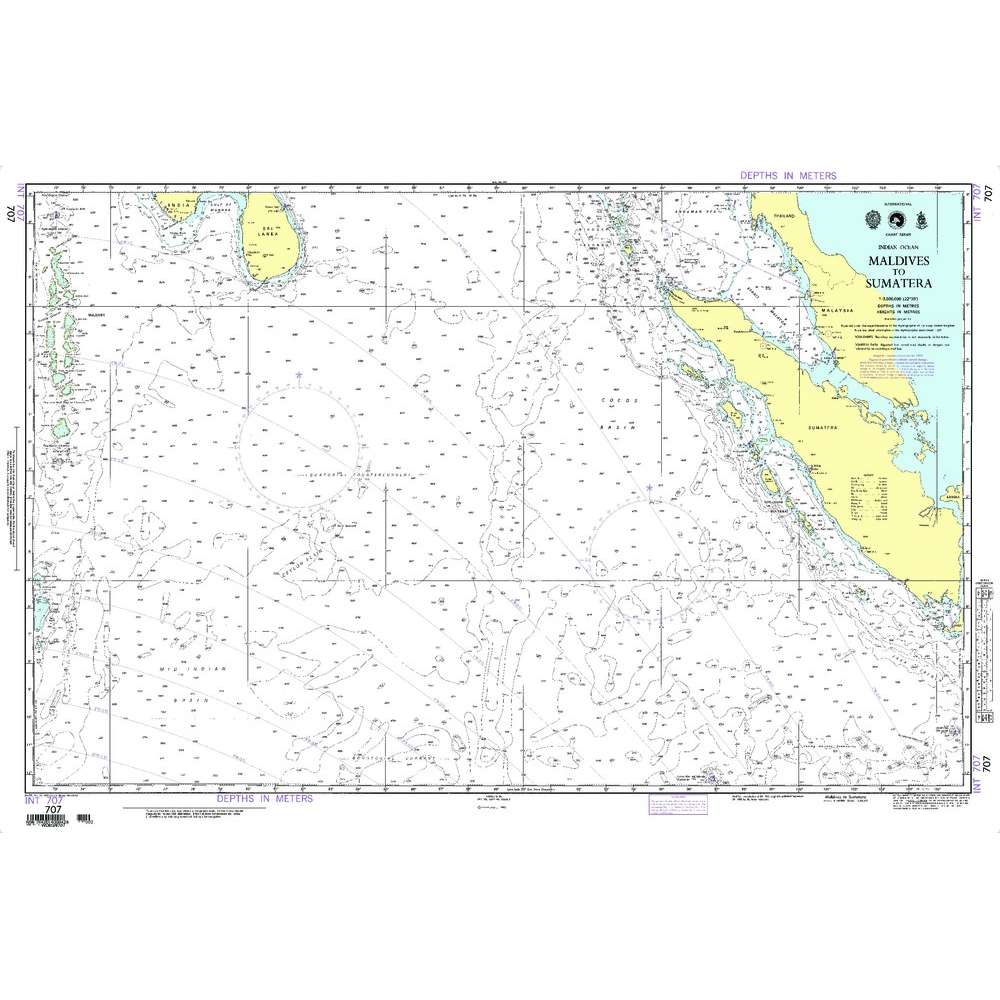 Paradise Clay NGA_707 NGA Chart Maldives to Sumatera [Indian Ocean]