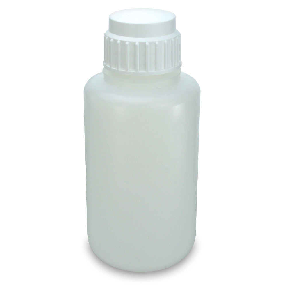 Globe Scientific 7094000 Vacuum Bottle Narrow Mouth Heavy Duty HDPE Bottle White PP 83mm Screw Cap 4 Litres (1.0 Gallons)