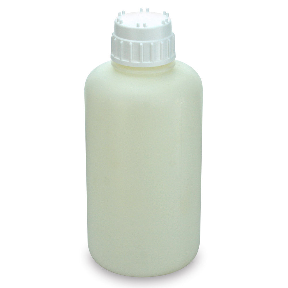 Globe Scientific 7092000 Vacuum Bottle Narrow Mouth Heavy Duty HDPE Bottle White PP 53mm Screw Cap 2 Litres (0.5 Gallons) 2/Pack