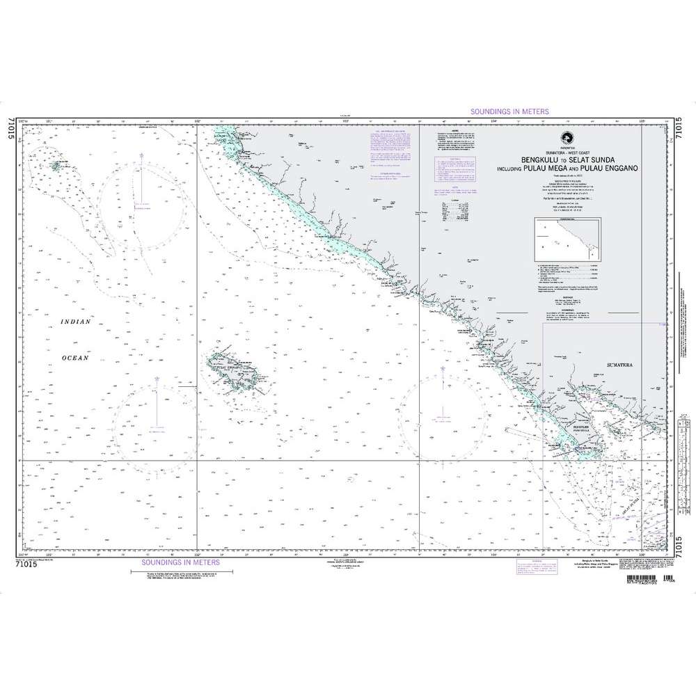 Paradise Clay NGA_71015 NGA Chart Bengkulu to Selat Sunda Including Pulau Mega and Pulau Enggano