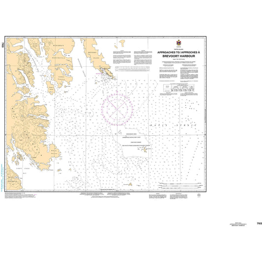Paradise Clay CAN7103 CHS Chart Approaches to/Approches Brevoort Harbour