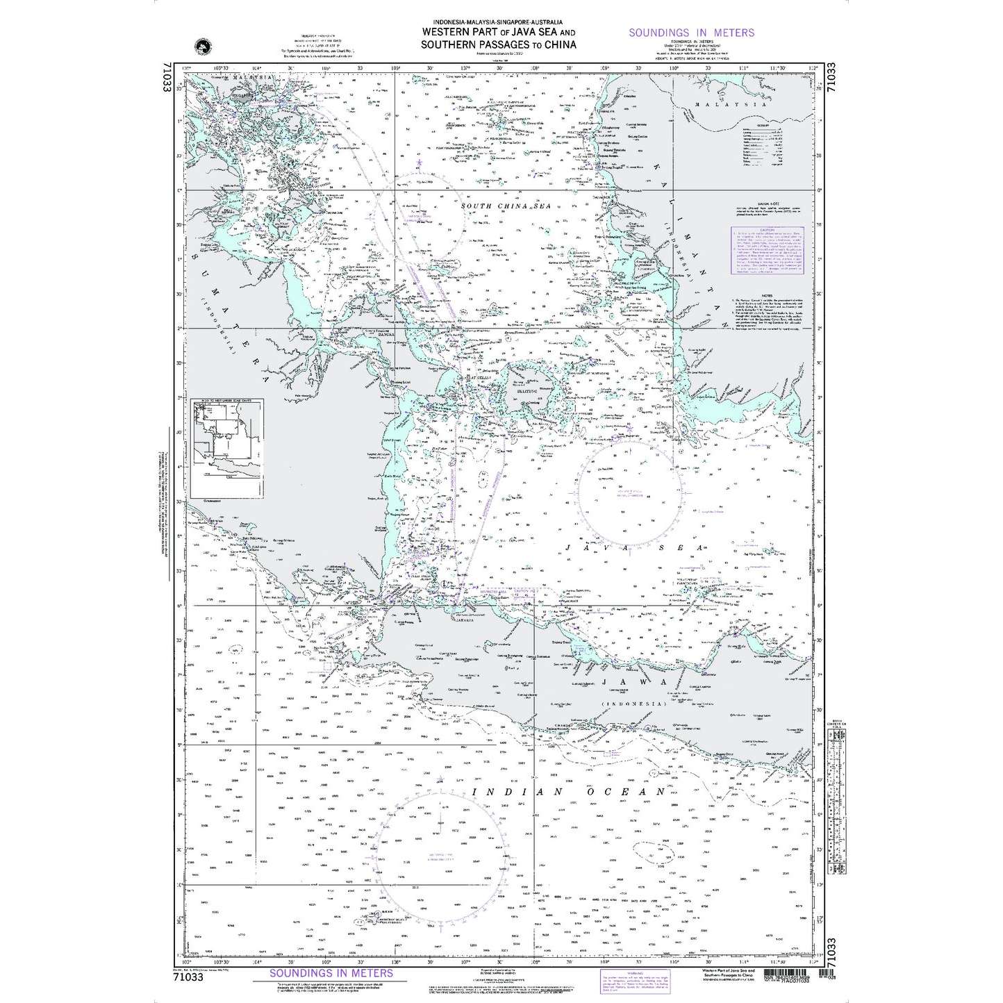 Paradise Clay NGA_71033 NGA Chart W. Part Java Sea So Passages to China