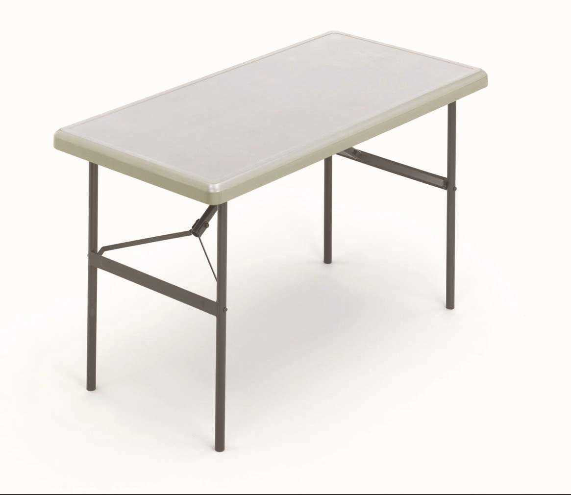 AbilityOne 7105015766177 Indestructables Too 1200 Series Folding Table 48W X 24D X 29H Platinum