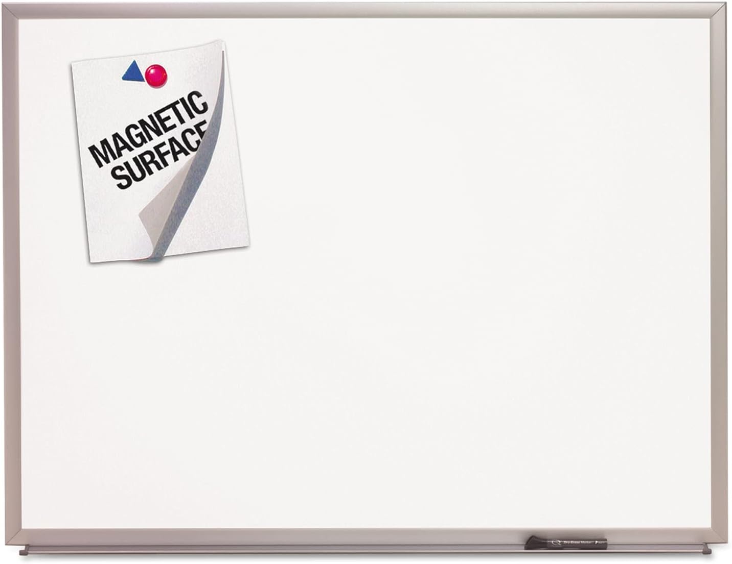AbilityOne 7110015680399, Quartet Magnetic Porcelain Marker Board, 53 X 77