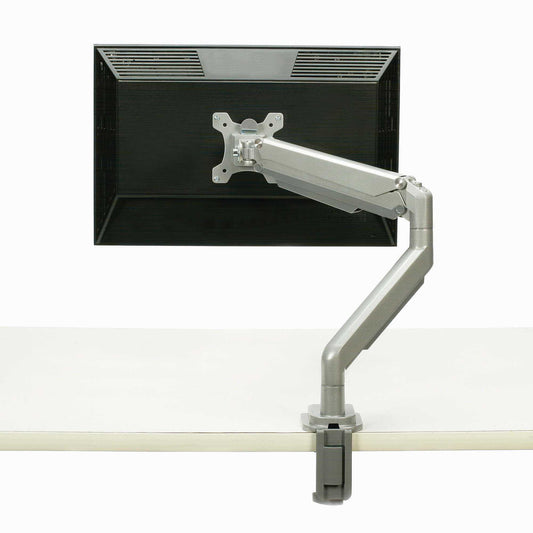 AbilityOne 7110016915486 Monitor Arm Ergonomic One-Touch Adjustable Silver Grey