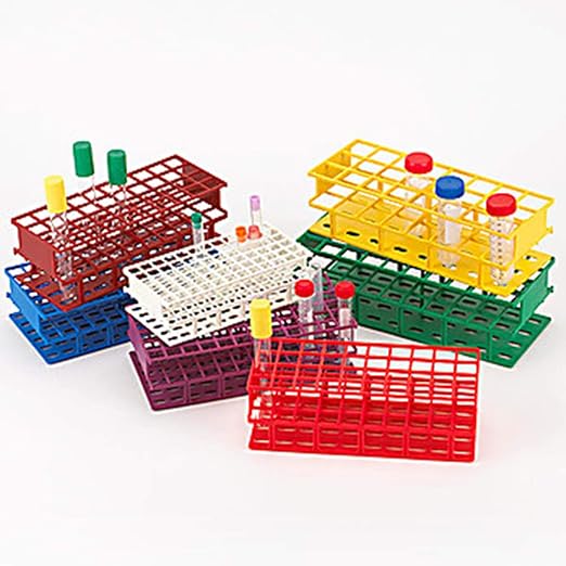 Globe Scientific 456640W Wireless Tube Rack 20mm Full Size 40-Place Nylon White