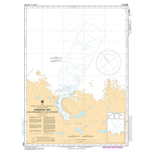 Paradise Clay CAN7134 CHS Chart Robinson Bay and Approaches/et les Approches
