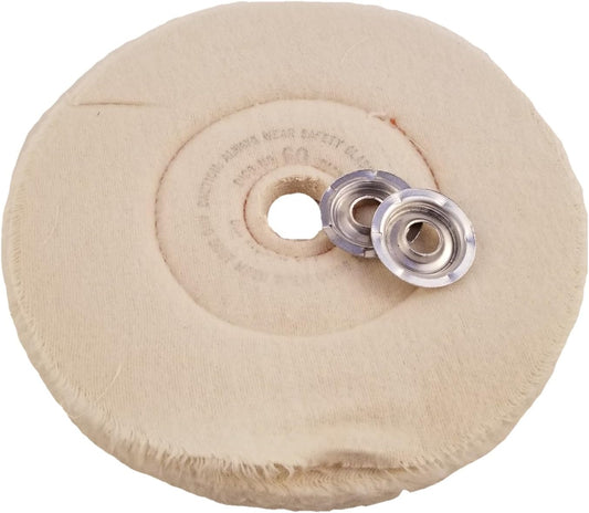 Dico 527-60-8 Canton Flannel 8-Inch Diameter 1/2-Inch Thick Buffing Wheel