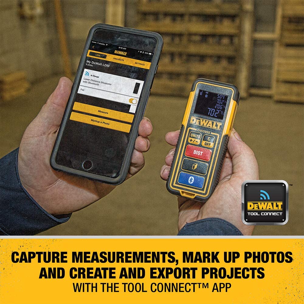 Dewalt DW099S Tool Connect 100 Ft Laser Distance Measurer