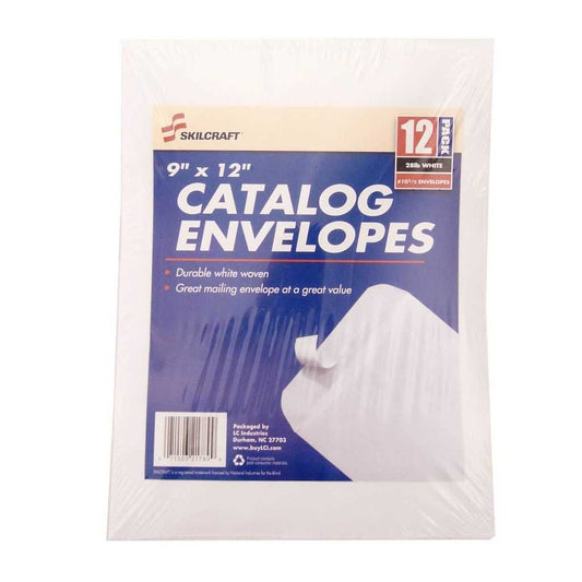 AbilityOne 71503217899 Skilcraft 9X12 Selfseal Envelope White 12 Pack - Catalog - 9" X 12" - Self-Sealing - 12/Pack - White