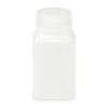 Globe Scientific 7180175 Bottle Wide Mouth Square HDPE Attached PP Screw Cap 175mL 12/Pack