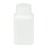Globe Scientific 7180250 Bottle Wide Mouth Square HDPE Attached PP Screw Cap 250mL 12/Pack