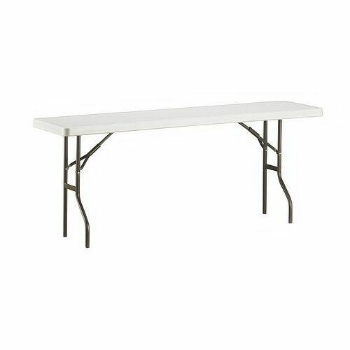 AbilityOne 7195016183865 Blow-Molded Folding Tables, Utility Table, 72" W X 29" H X 18" D, Ea