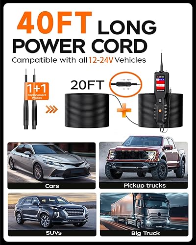 Ancel PB100 12V/24V Automotive Power Circuit Probe Tester – Electrical Diagnostic & Short Finder Tool