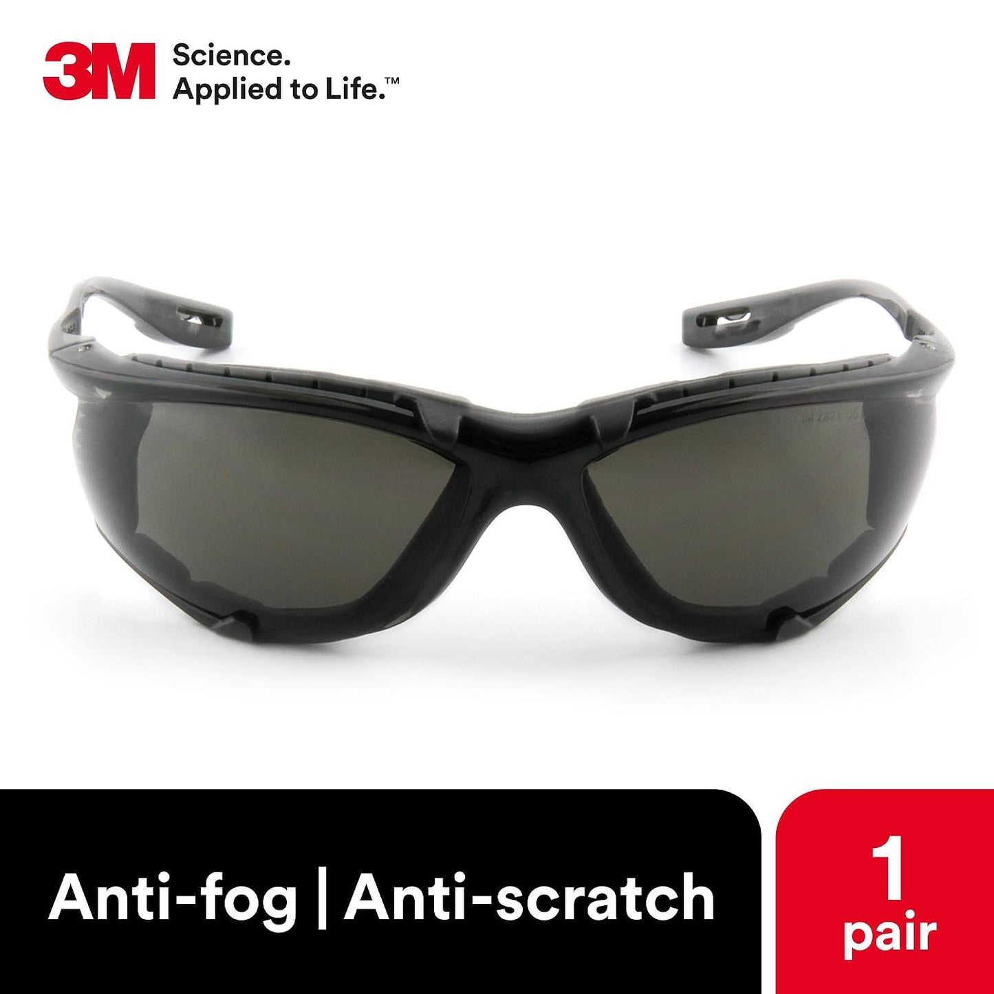 3M™ 11873-00000-20 Protective Eyewear W/ Foam Gasket Gray Af Lens (20 EA)
