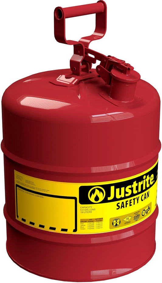 JUSTRITE 7150100 5G/19L Safe Can Red