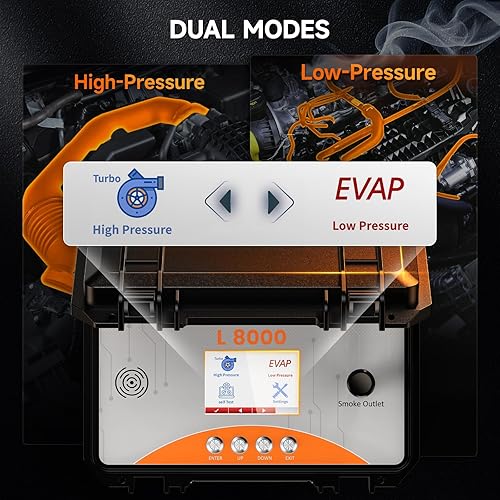 Ancel L8000 Automotive Smoke Machine Leak Detector – Dual Mode EVAP & Turbo System Diagnostic Tester