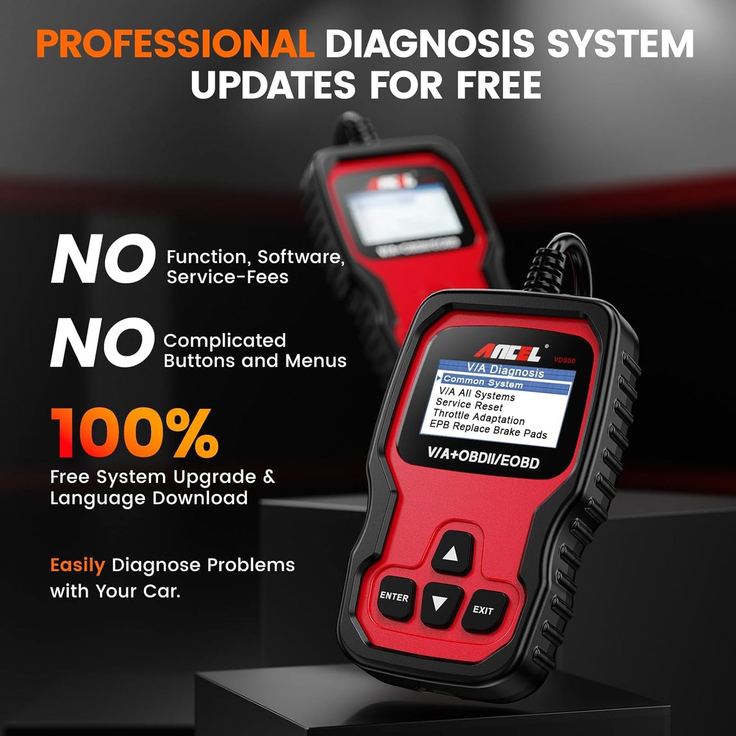 Ancel VD500 Advanced OBD2 Diagnostic Scanner & VAG Special Function Tool