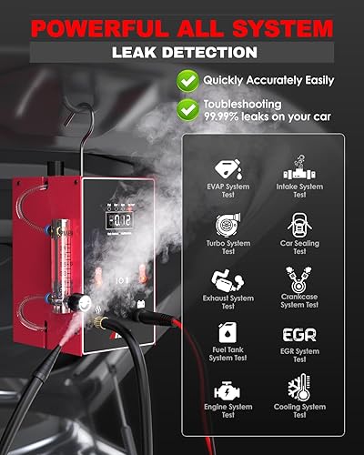 Ancel L300 Automotive Smoke Machine Leak Detector – Digital Pressure Gauge EVAP & Vacuum Diagnostic Tester