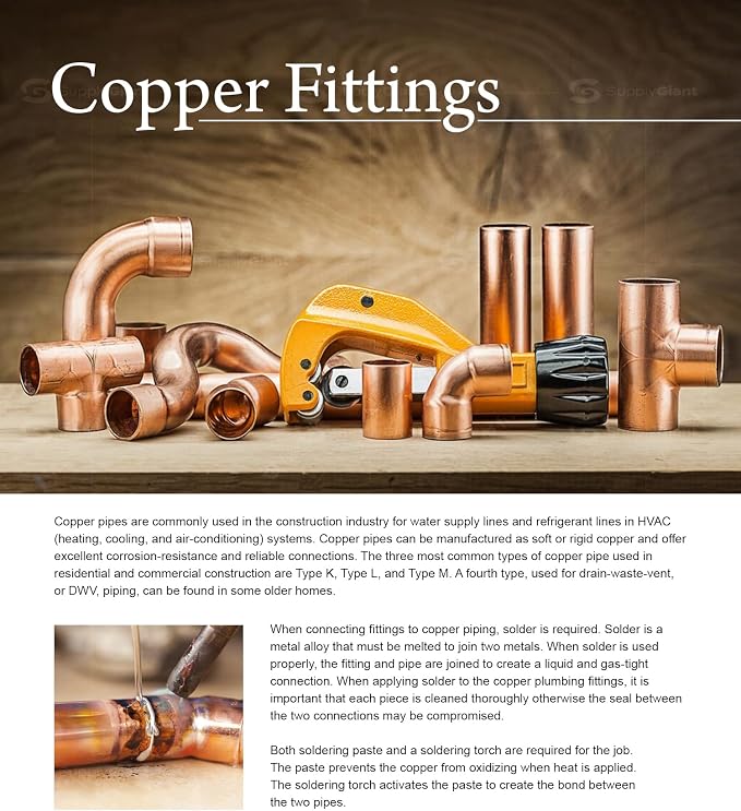 Everflow FPRC2034 2 x 3/4 Copper Reducer, FTG x P, 2'' x 3/4''