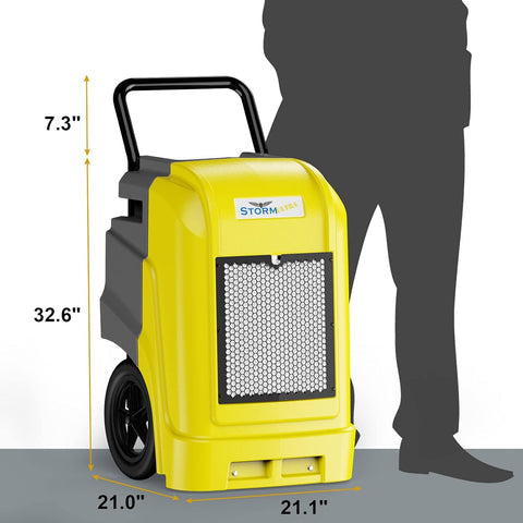 AlorAir 190 Pints Smart Wi-Fi Large Capacity Industrial Dehumidifier for Basements, Garages & Job Sites Storm Ultra - Yellow