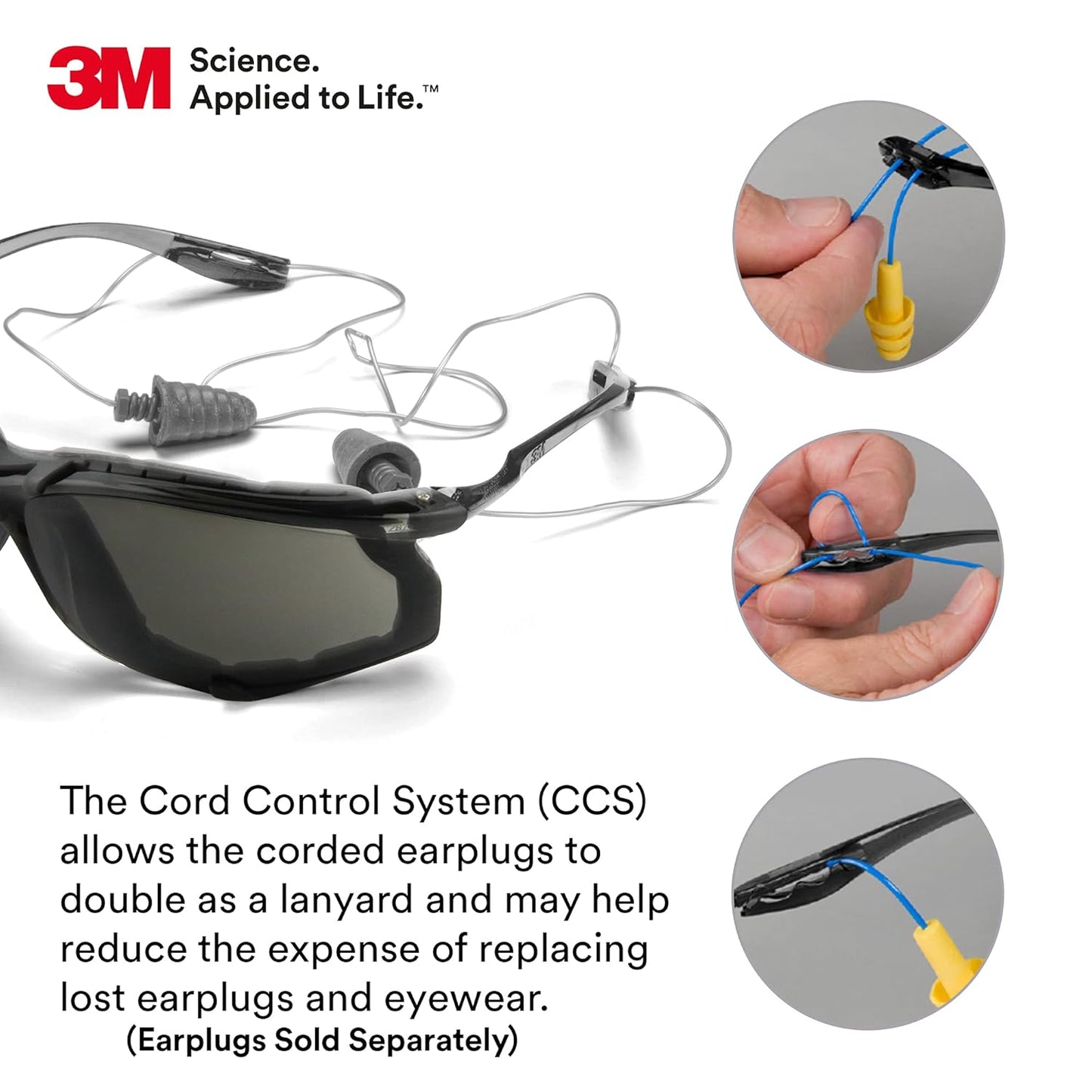 3M™ 11873-00000-20 Protective Eyewear W/ Foam Gasket Gray Af Lens (20 EA)