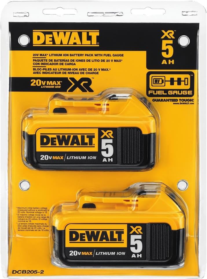 Dewalt DCB205BT-2 20V Max* Tool Connect 5Ah Battery (2 Pk)