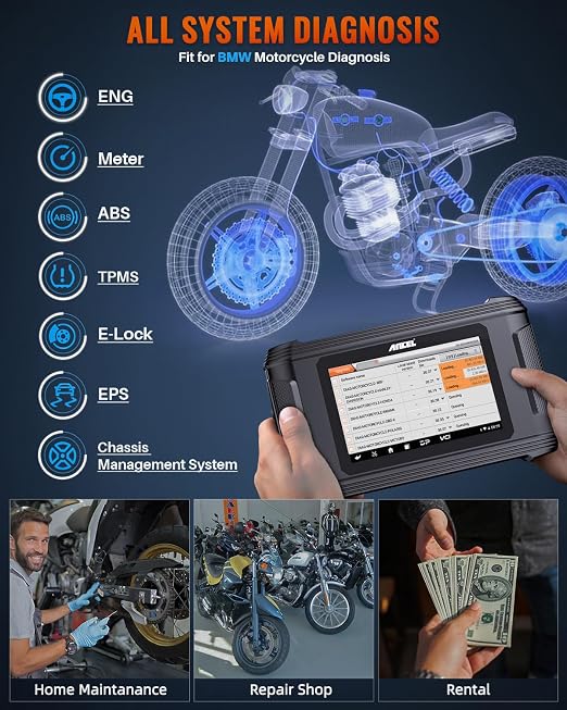 Ancel MT510 Motorcycle Diagnostic Tool for BMW, Ducati & Harley