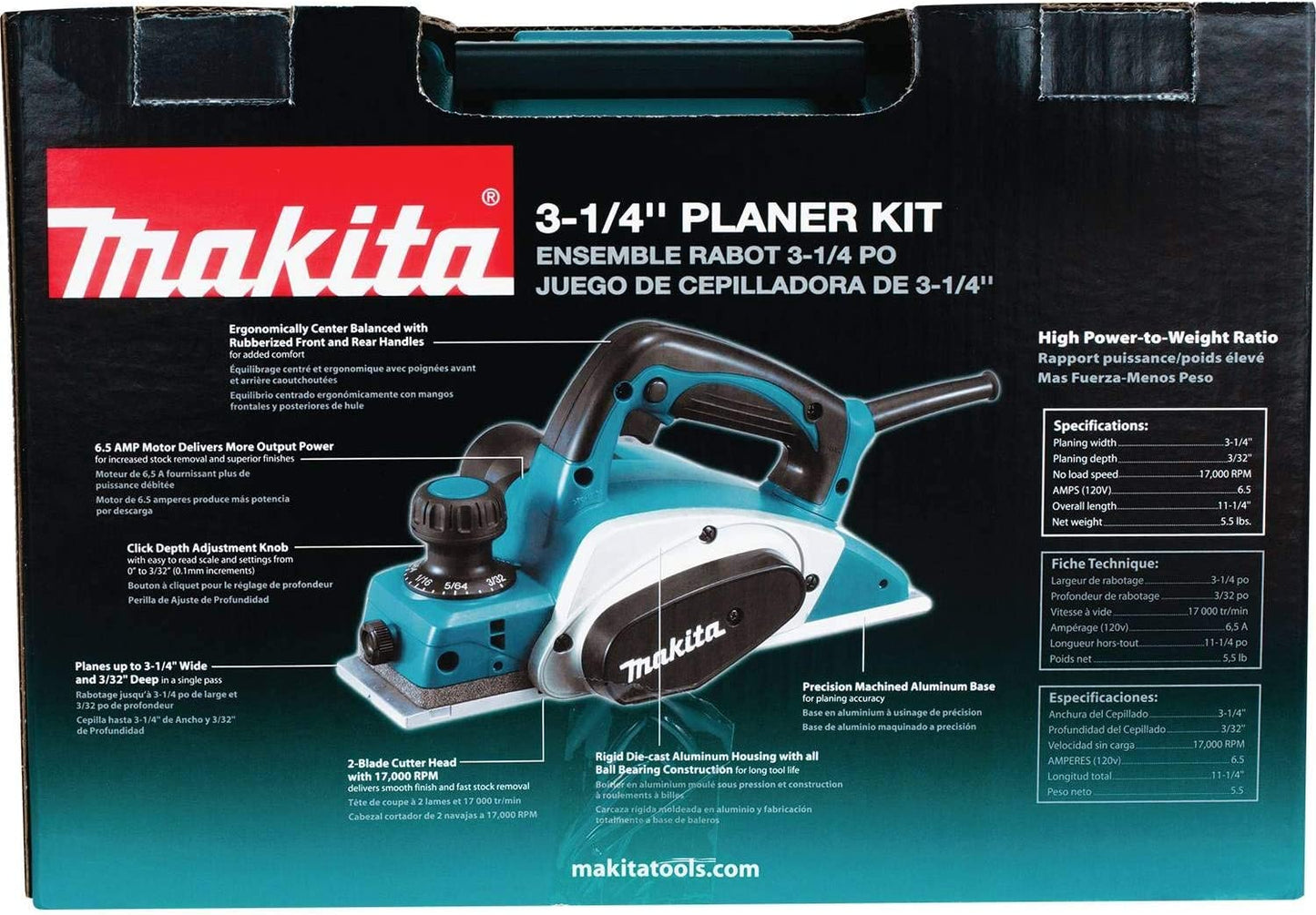 Makita KP0800K 3‘1/4" Planer, with Tool Case