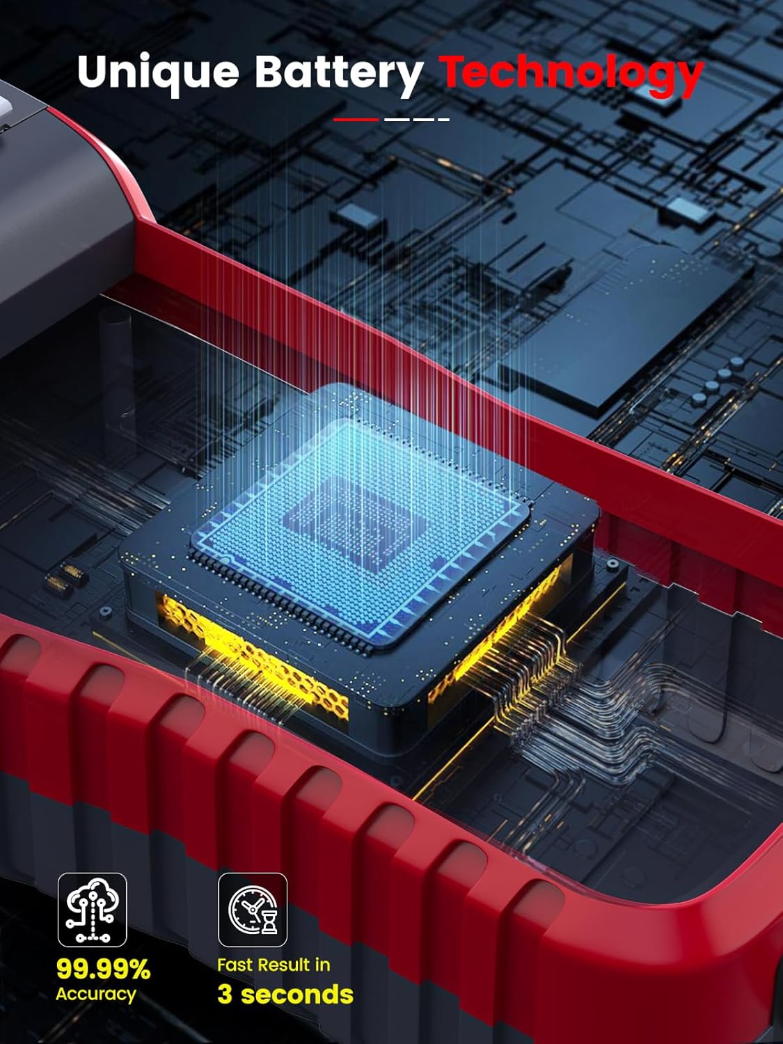 Ancel BST500 12V & 24V Automotive Battery Load Tester with Printer – Professional Car & Truck Battery Analyzer