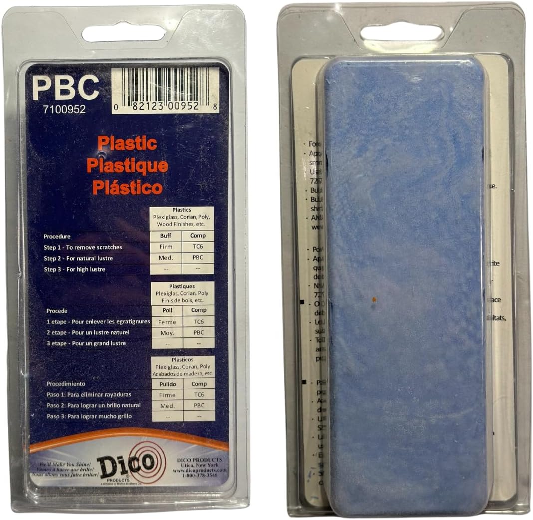 Dico 7100952 Plastic Buffing Compound, Blue, Brick