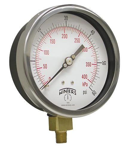 Winters Instruments P3S6101B P3S 300 Series Pressure Gauge