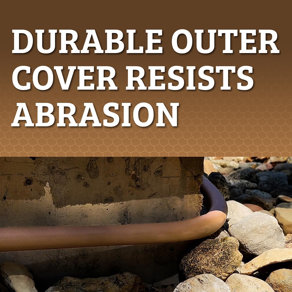 Colors HFZC575BRS-E SwivelGrip® Garden Hose, 5/8" x 75', 3/4" - 11 1/2 GHT Fittings, Brown Mulch